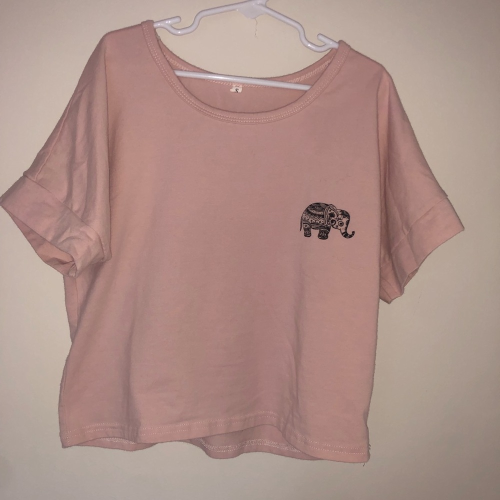 Elephant pink crop top